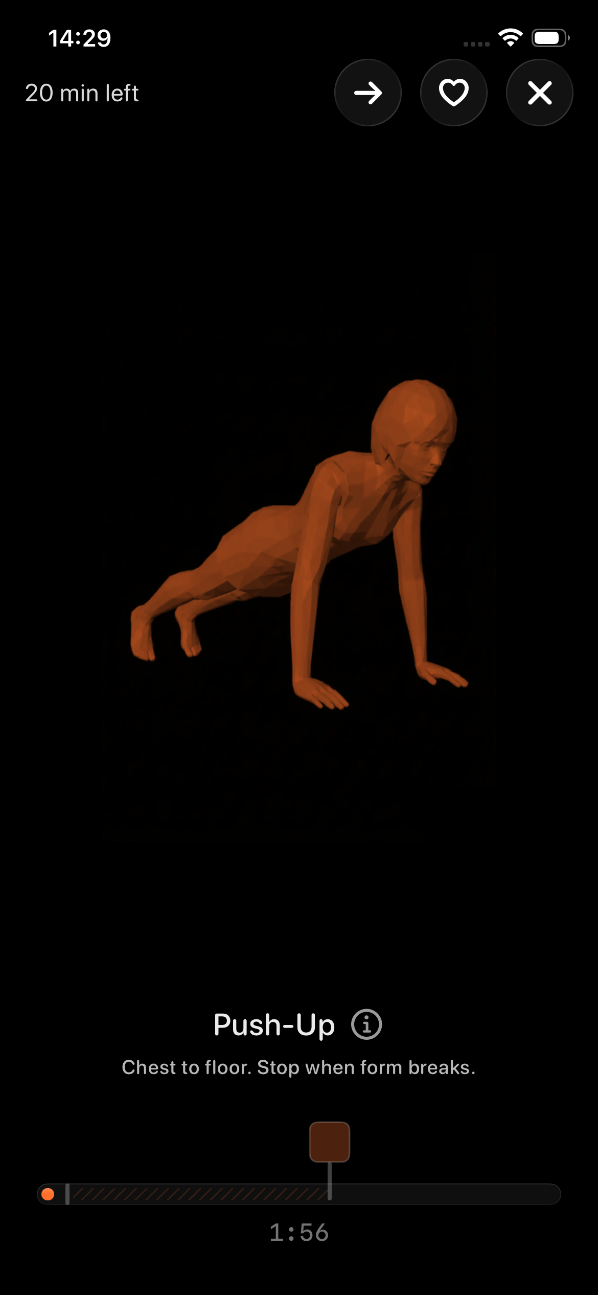 Push-up exercise